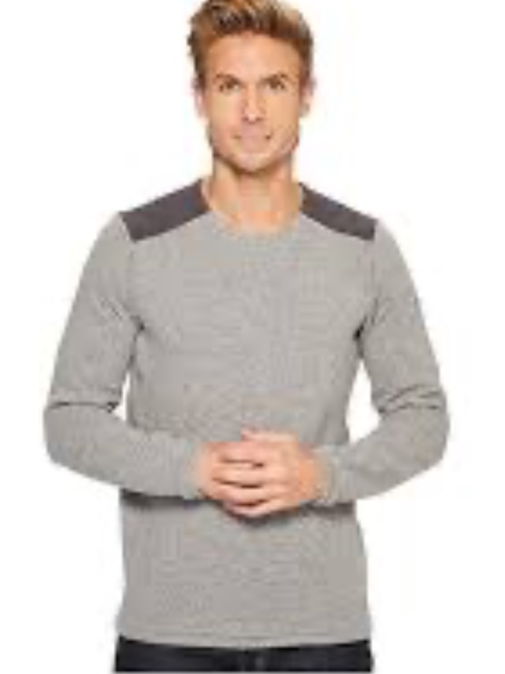 ARC’TERYX  Donavan Crew Neck Wool Blend Sweater in Light Heather Grey Medium